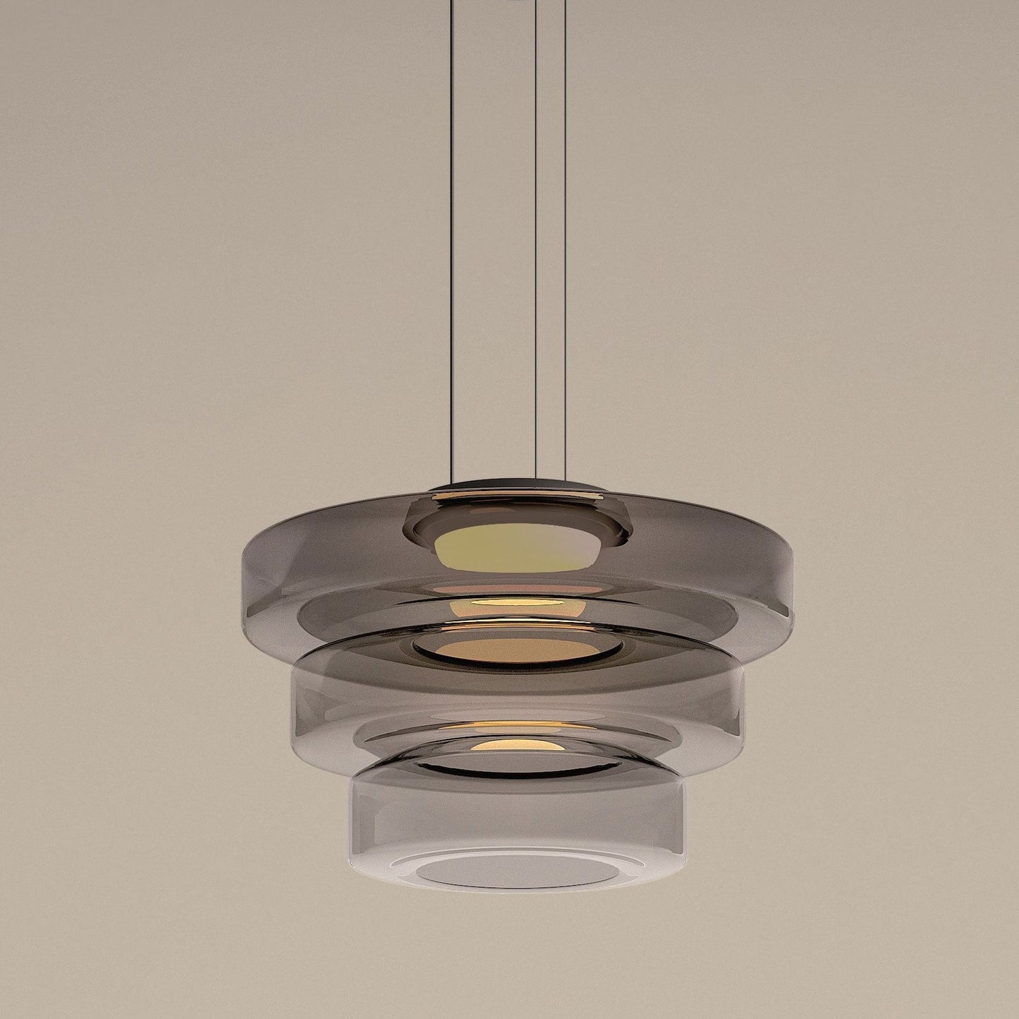 Ambera | Strakke Translucente Laagglas Hanglamp