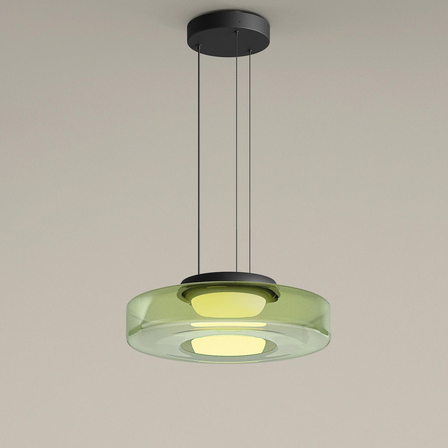 Ambera | Strakke Translucente Laagglas Hanglamp