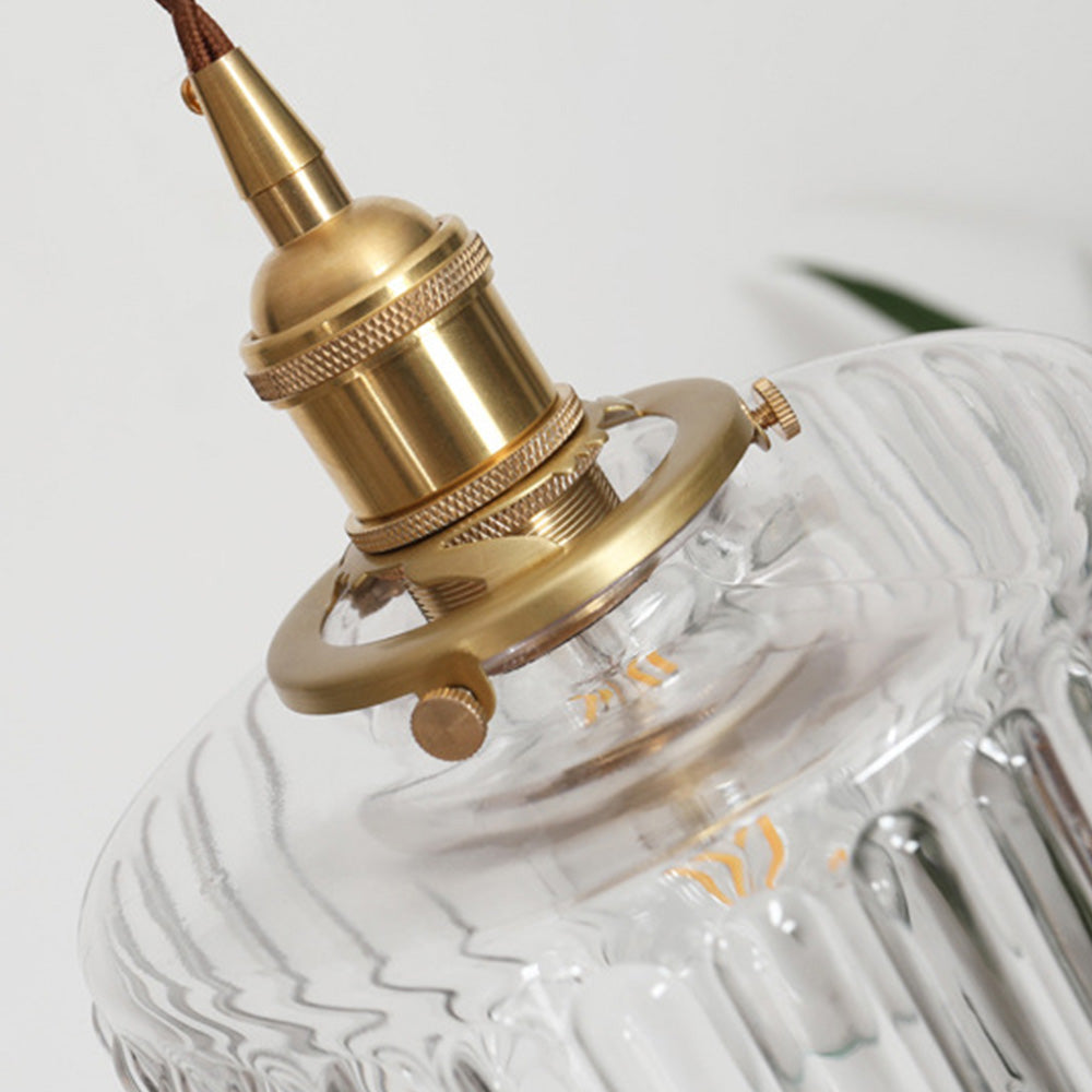 Viridis | Retro Textuur Glazen Cilinder Hanglamp