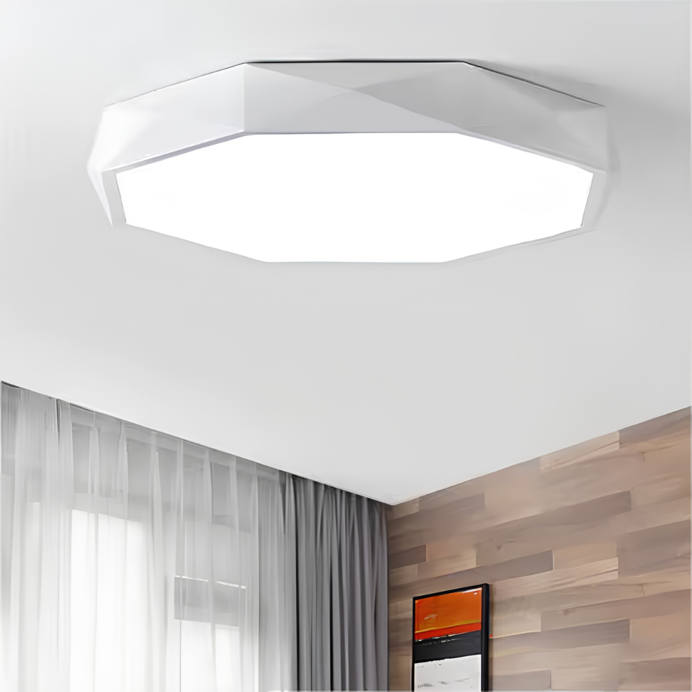 Zynthiar | Ultra Slanke Geometrische Achtkantige Acryl Plafondlamp Armatuur