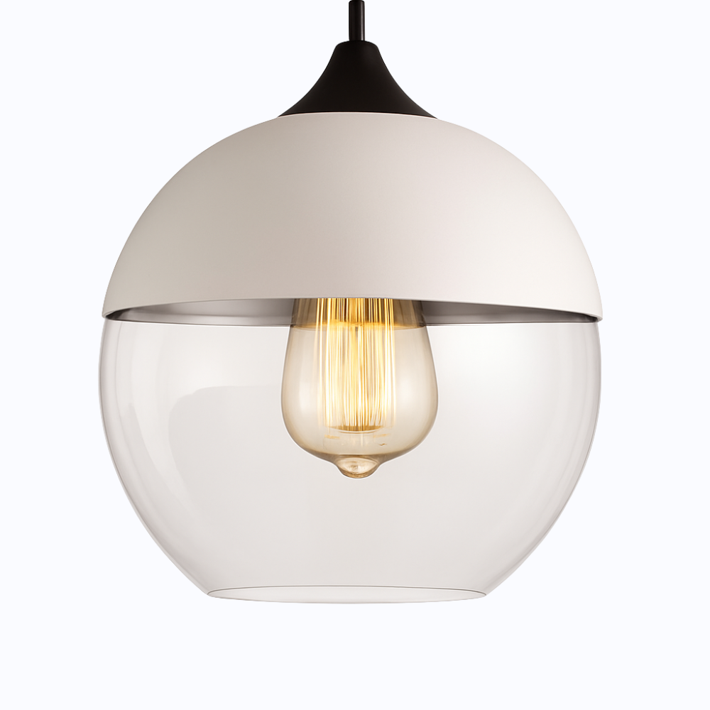 Verphine | Moderne Industriële Glazen Metalen Loft Hanglamp
