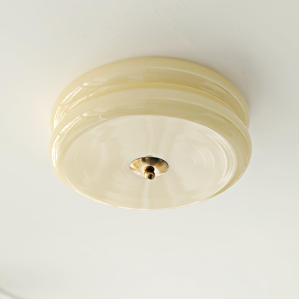 Crema | Vintage Crème Glazen Plafondlamp