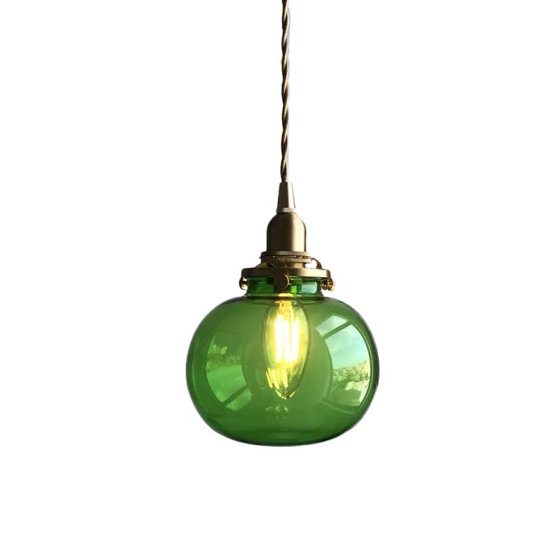 Pythos | Vintage Pompoen Glazen Geribbelde LED Hanglamp