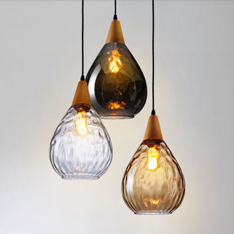 Niris | Minimalistische Druppel Textuur Glazen Hanglamp