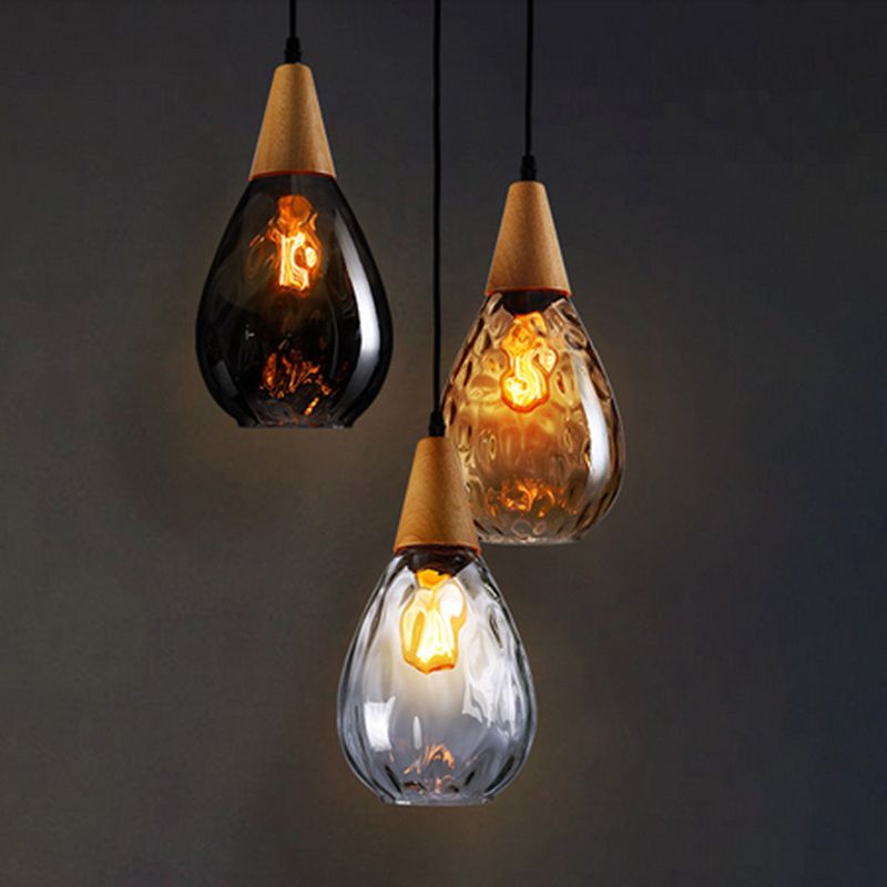 Niris | Minimalistische Druppel Textuur Glazen Hanglamp