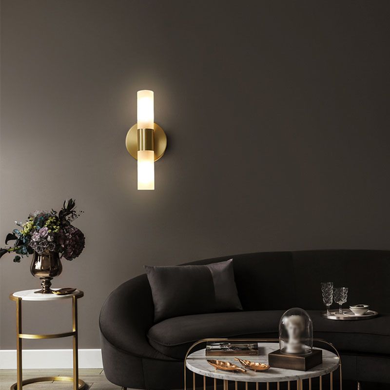Aerisvold | Moderne Cilindrische Acryl en Metalen Wandlamp