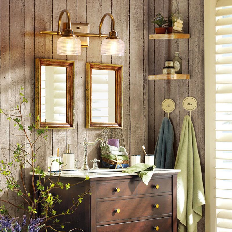 Nivalis | Elegante Prismatic Ribbel Glazen Vanity Wandlamp