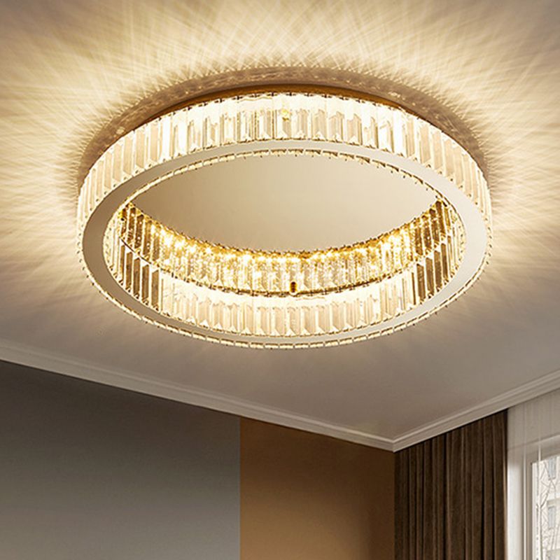Aurume | Elegante Stralende Gouden Geometrische Kristallen Halo Plafondlamp