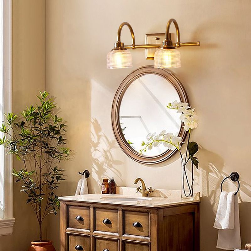 Nivalis | Elegante Prismatic Ribbel Glazen Vanity Wandlamp