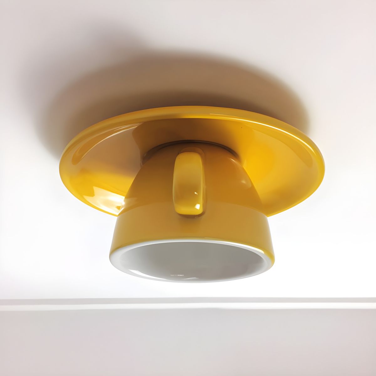 Valentina | Moderne Keramische Koffiekop Flush Mount Plafondlamp