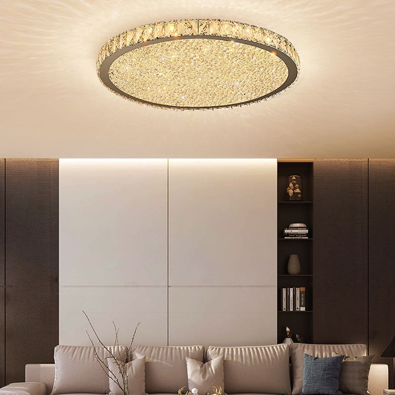 Aurum | Circulaire Kristal Sieraad Flush Mount Plafondlamp