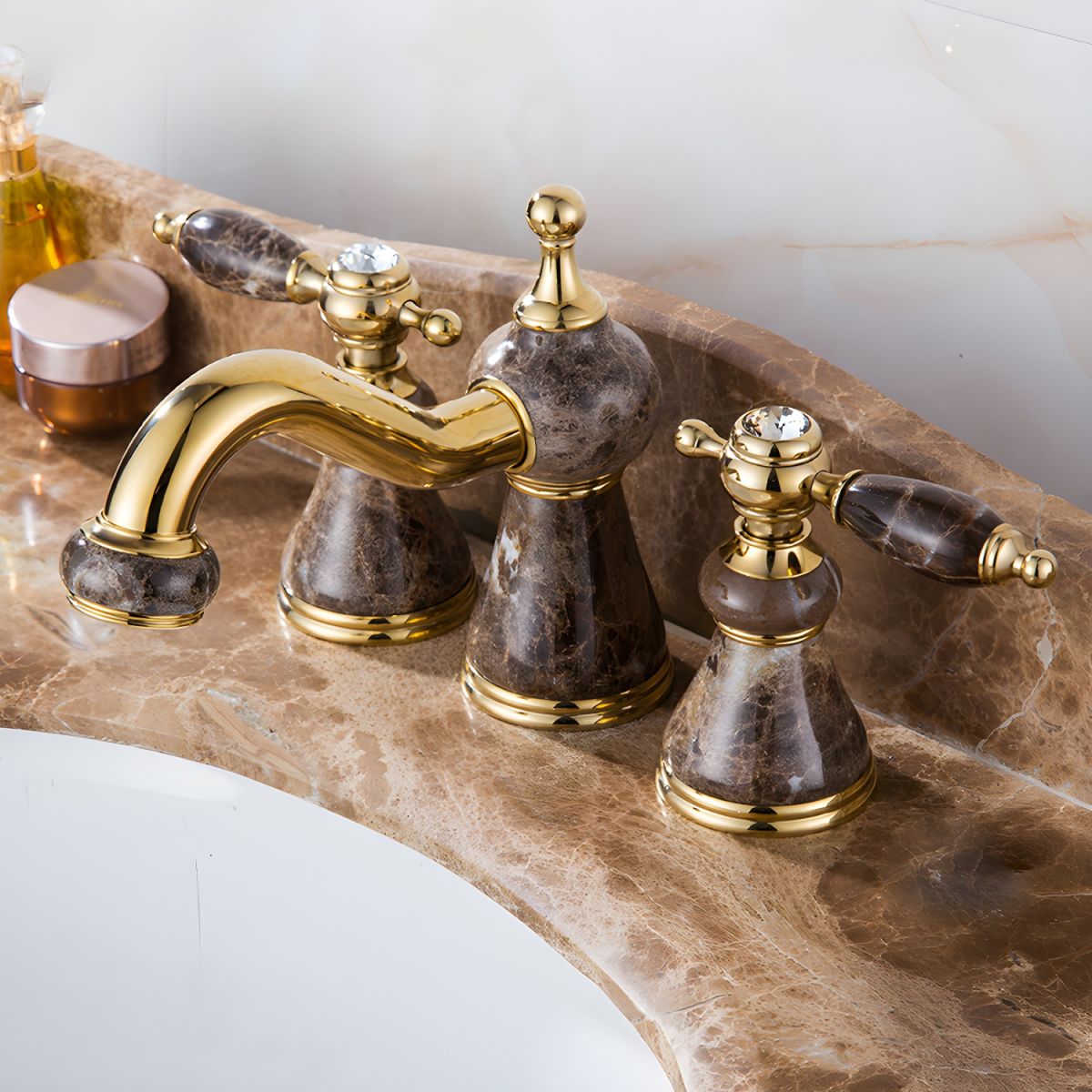 Huldrene | Elegante Boogvormige Profiel Wijdverspreide Badkraan