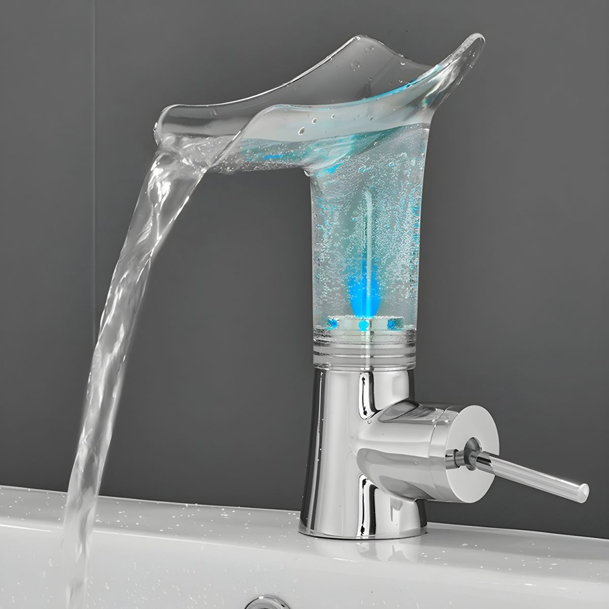 Elduvike | Moderne Boogprofiel Waterval Badkamerkraan