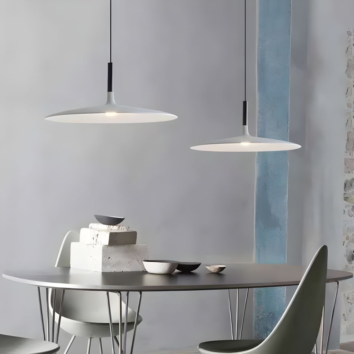 Thaloric | Minimalistische Industriële Aluminium Platte Schijf Hanglamp
