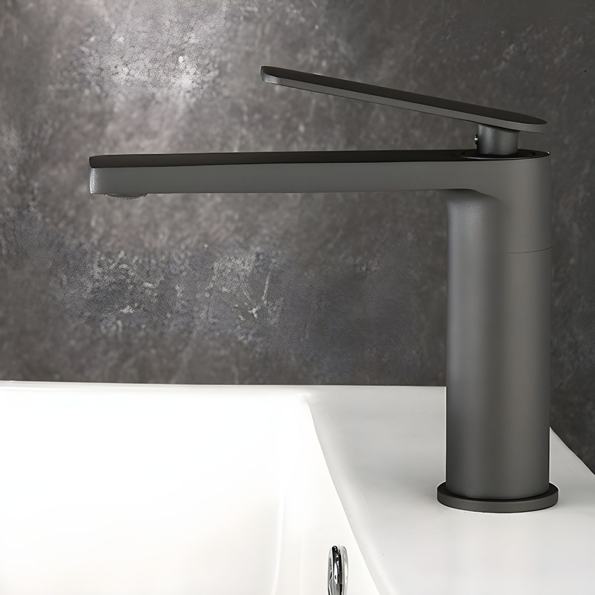 Juvandic | Moderne Tapered Profiel Cilindrische Vaat Badkamer Wastafelkraan