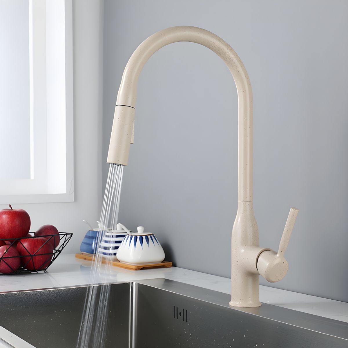 Fjordis | Nordic Gooseneck Uittrekbare Draaikraan Keukenkraan