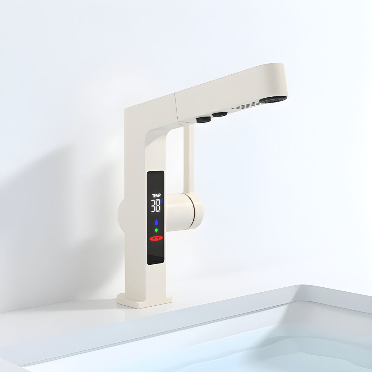 Keldunir | Moderne Touch Geactiveerde Inklapbare Tuit Badkamer Wastafelkraan