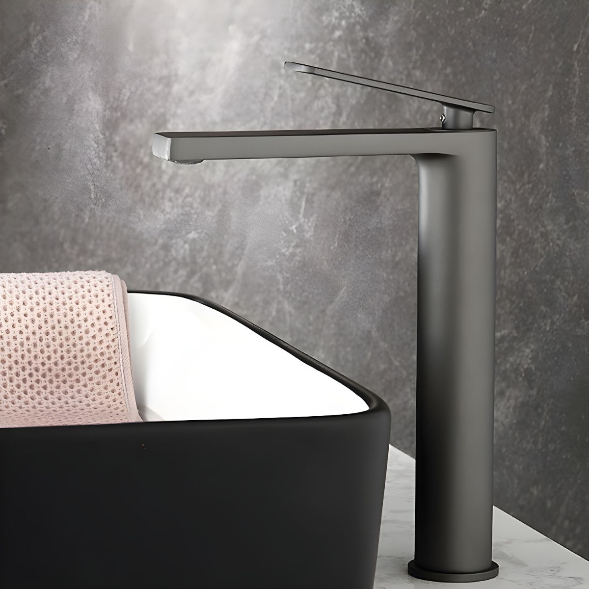Juvandic | Moderne Tapered Profiel Cilindrische Vaat Badkamer Wastafelkraan