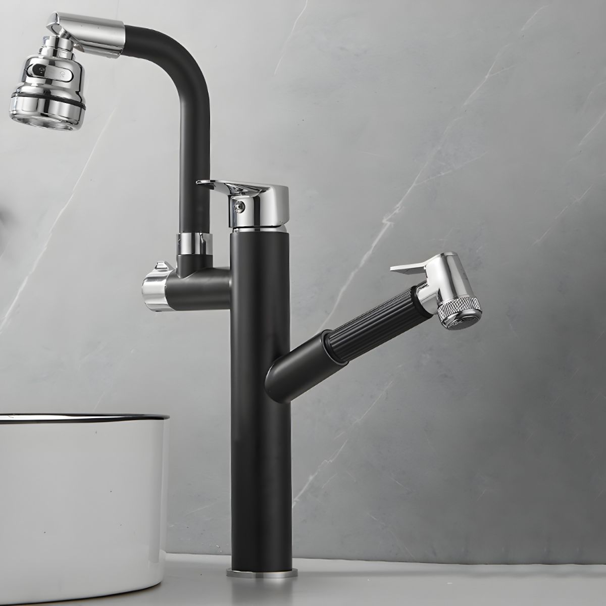 Sylthor | Luxe Draaituit Hoge Boog Vaat Badkamer Wastafelkraan