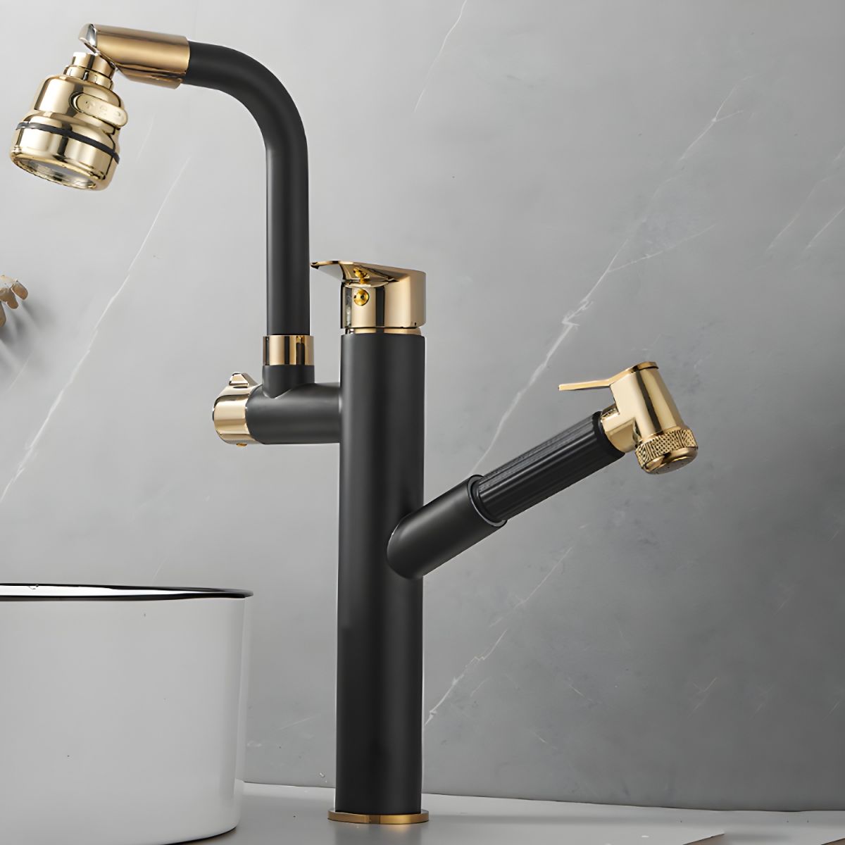 Sylthor | Luxe Draaituit Hoge Boog Vaat Badkamer Wastafelkraan