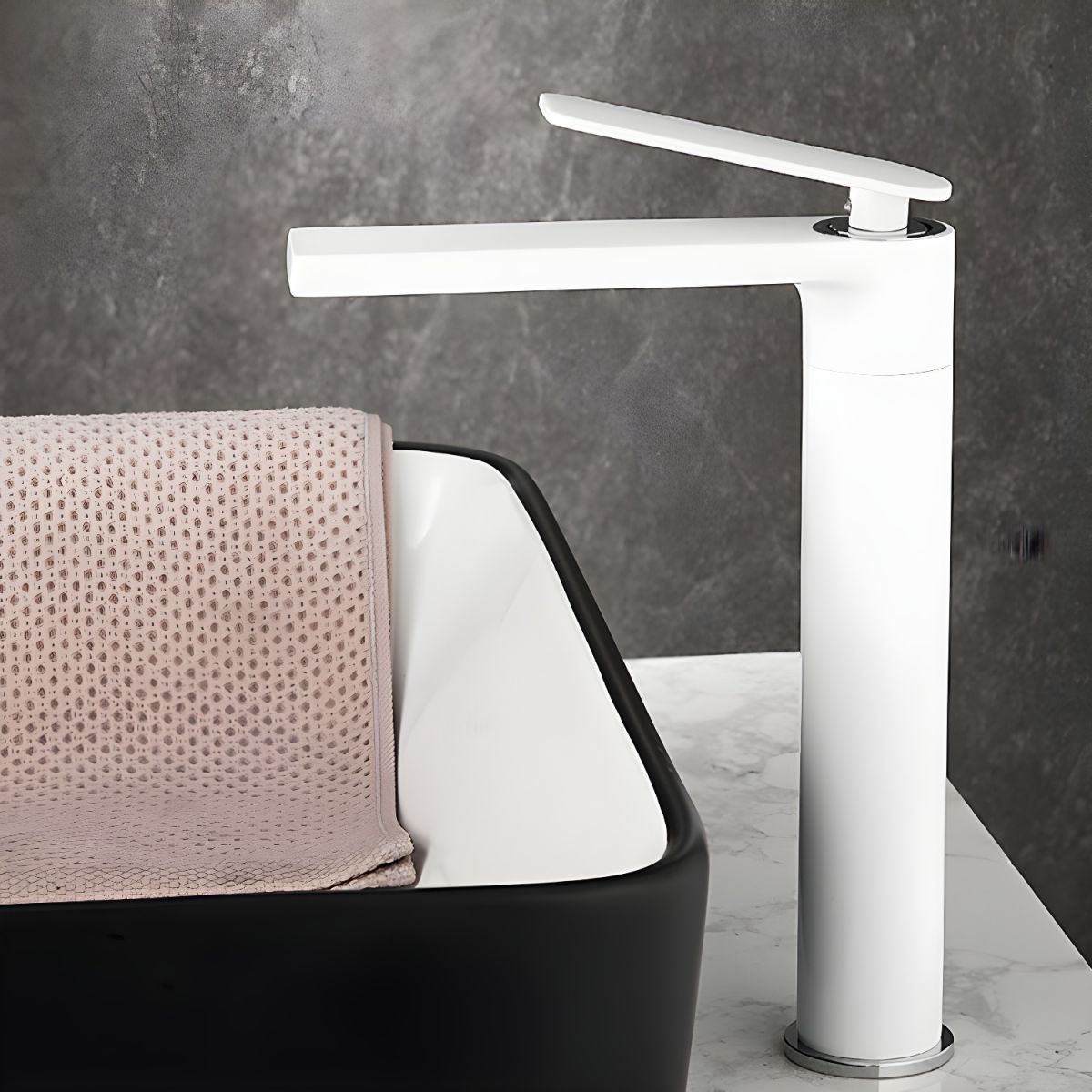 Juvandic | Moderne Tapered Profiel Cilindrische Vaat Badkamer Wastafelkraan