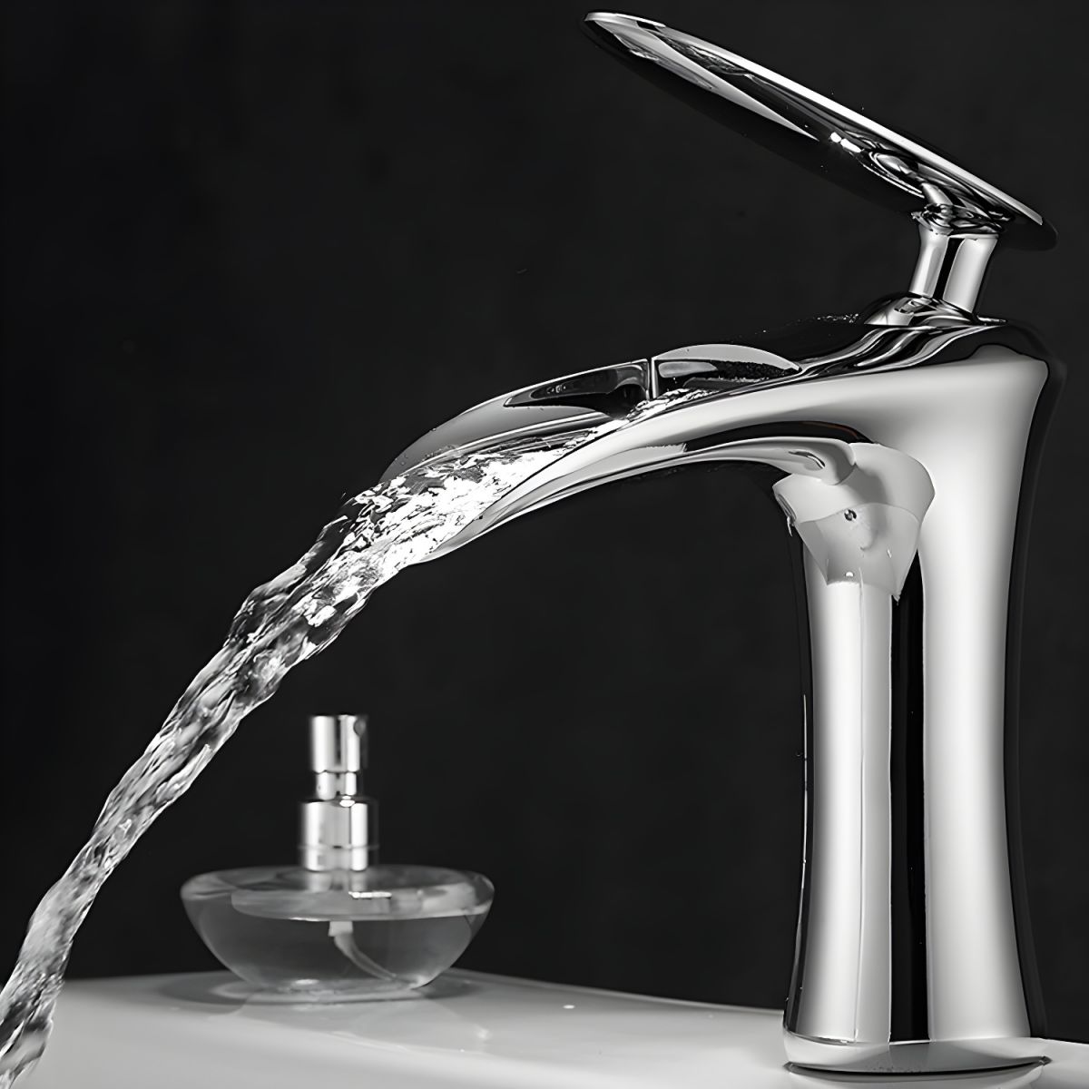 Fjordiec | Moderne Lage Boog Enkelhandige Watervaluitloop Badkraan