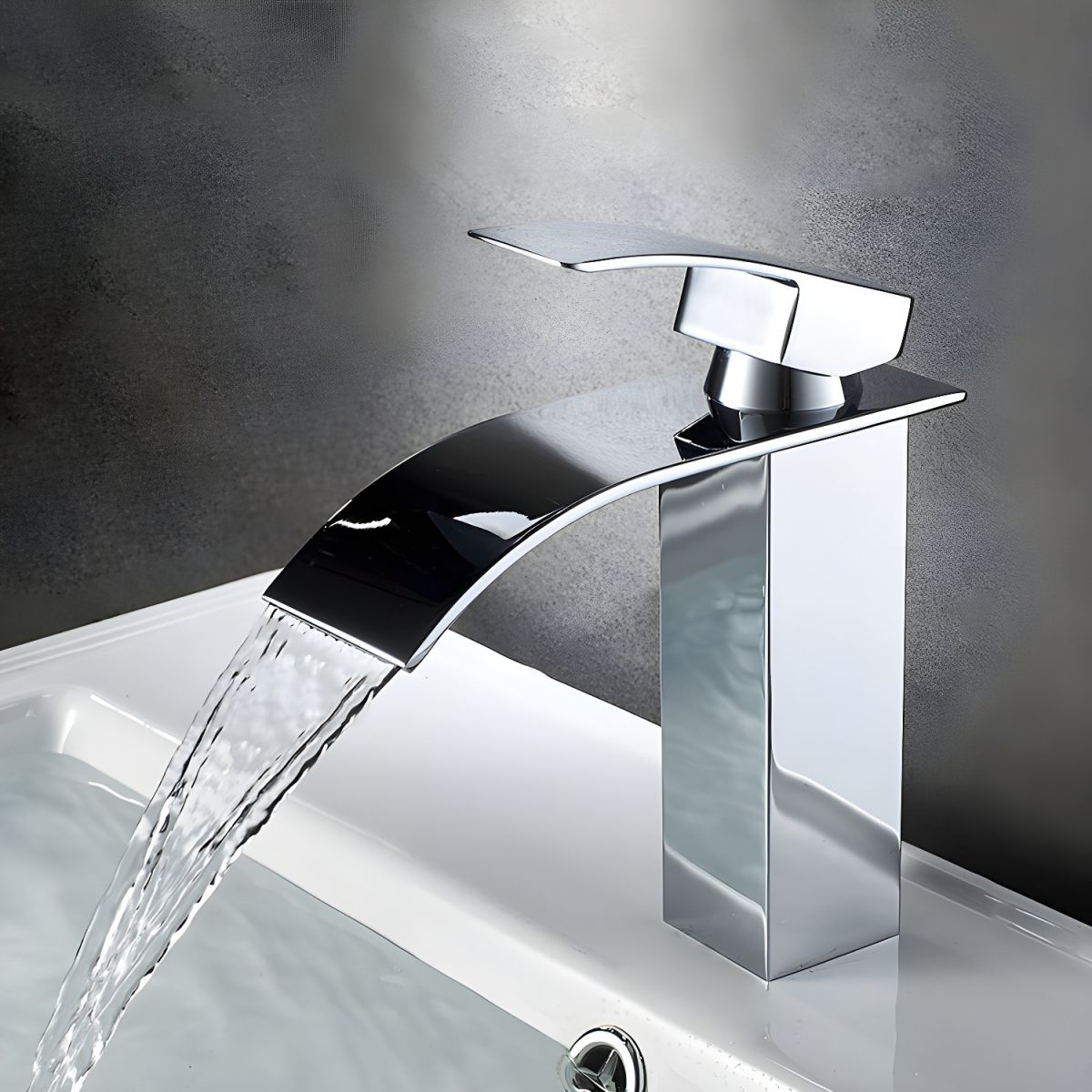 Kestruve | Moderne Kolom Watervaluitloop Badkamerkraan
