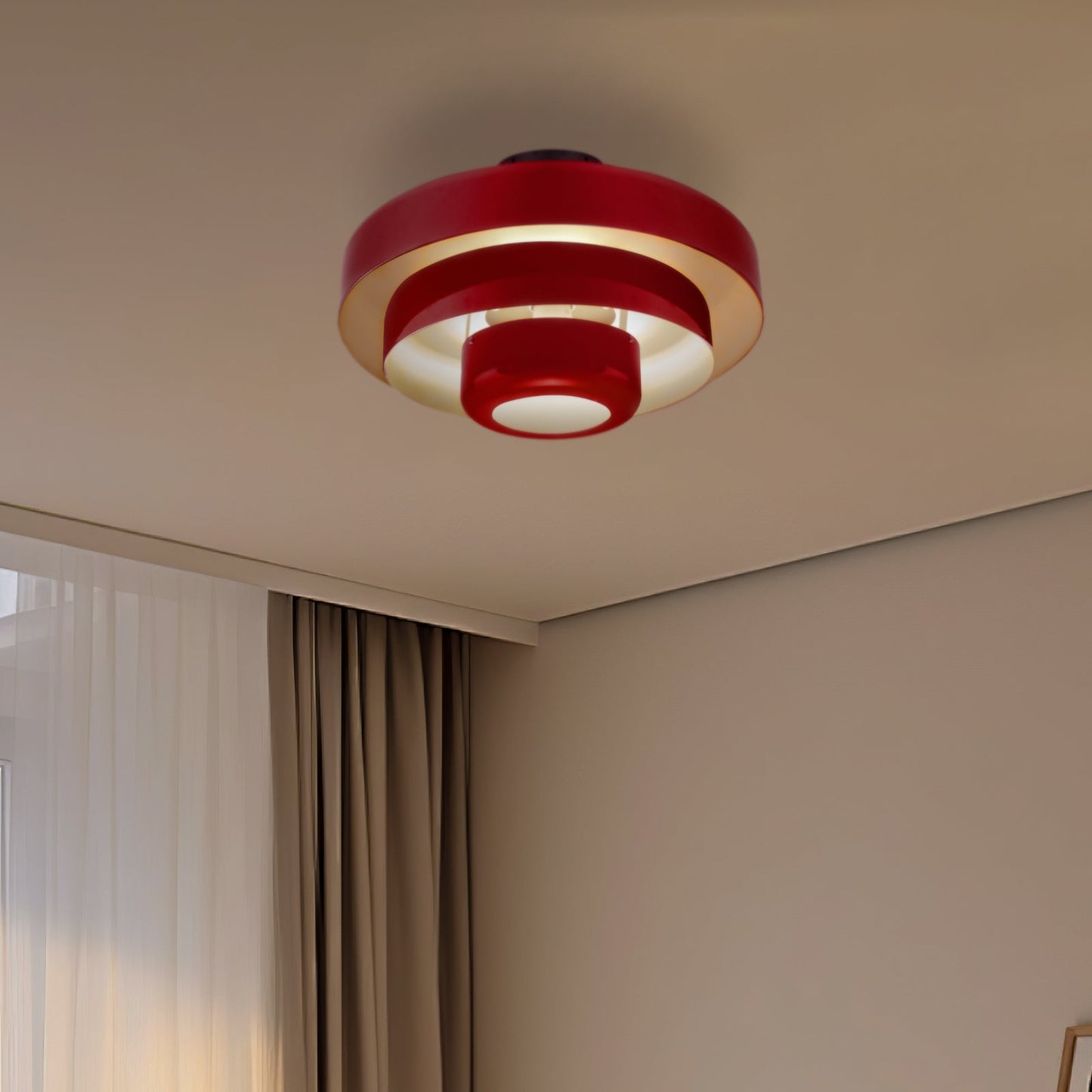 Modera | Retro Laaggedrum Plafondlamp