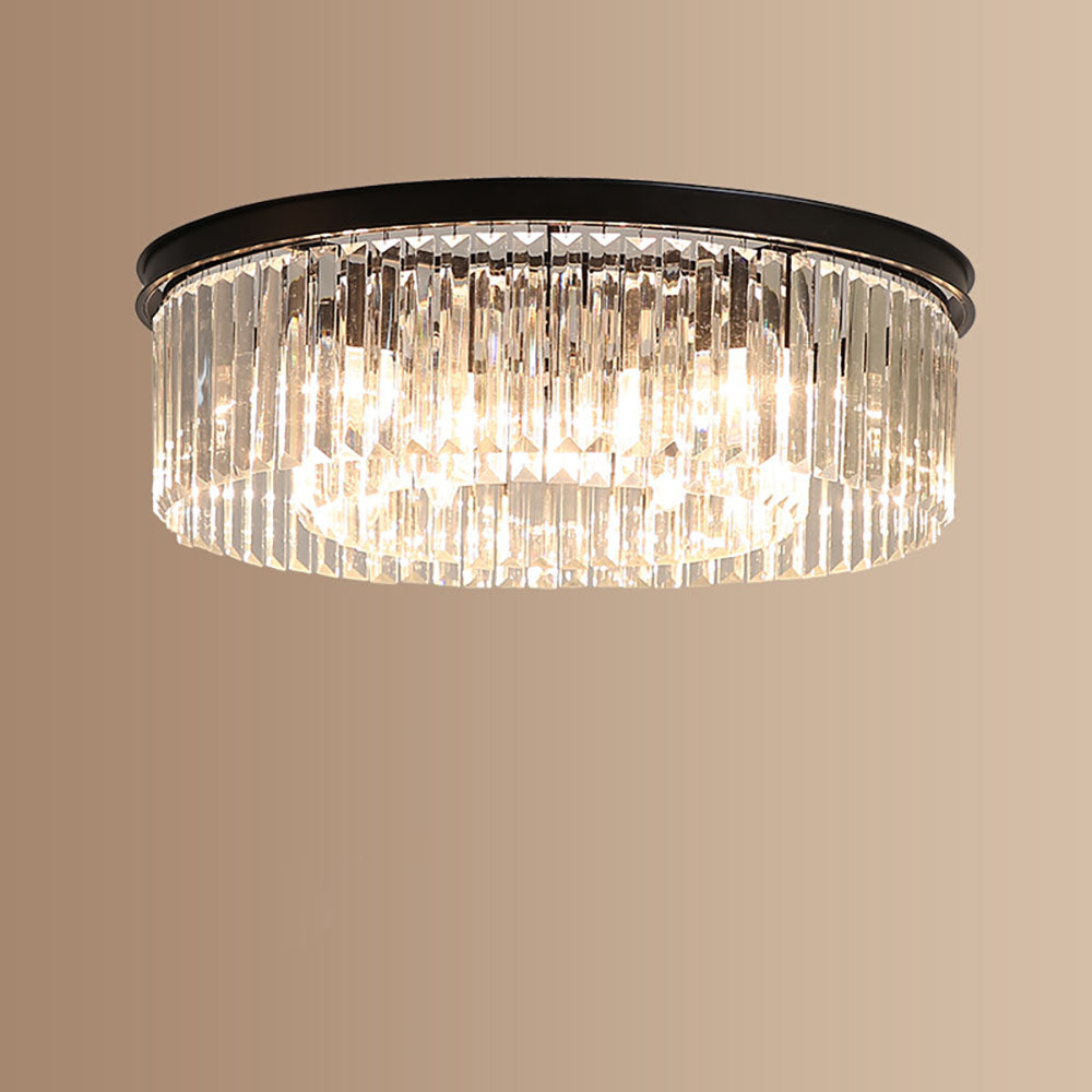 Clarita | Moderne Ronde Kristallen Prisma Plafondlamp