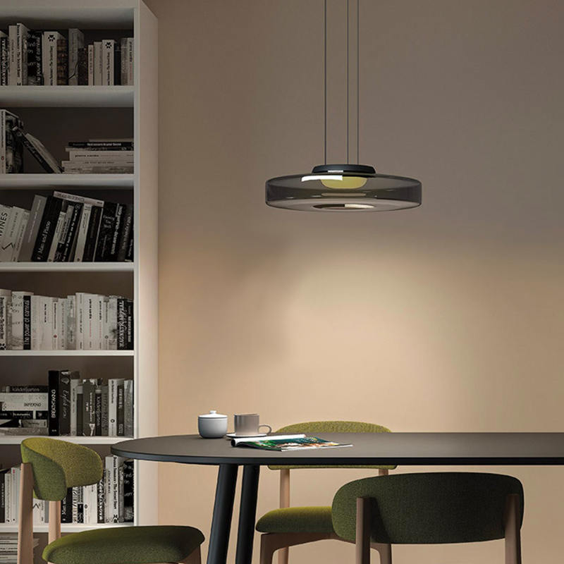 Ambera | Strakke Translucente Laagglas Hanglamp