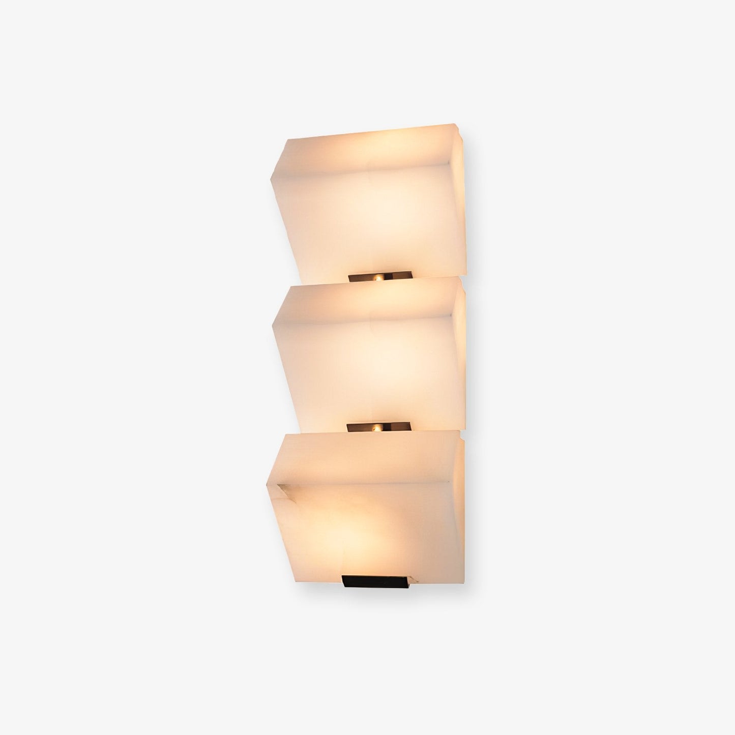 Luvidior | Architectonische Kolom Alabaster Steen Blokken Wandlamp