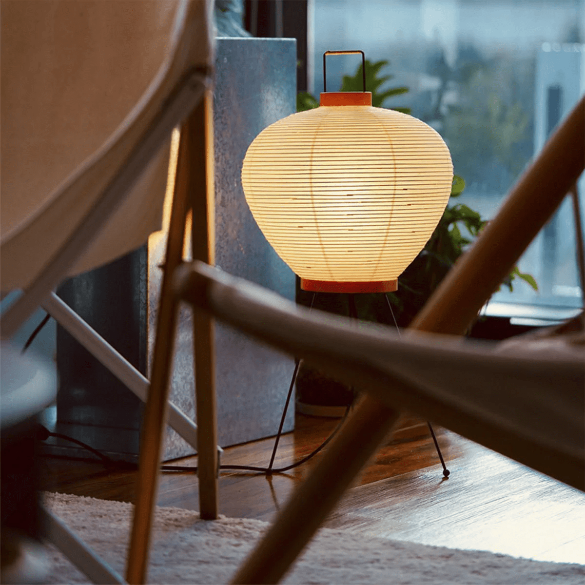 Kryntaleo | Japanse Geribbelde Bamboe Silhouet Oosterse Accent Tafellamp