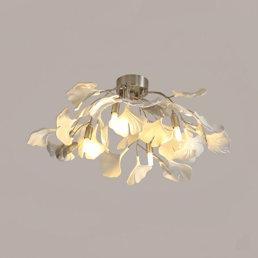 Zephryon | Botanische keramische bladcluster plafondlamp