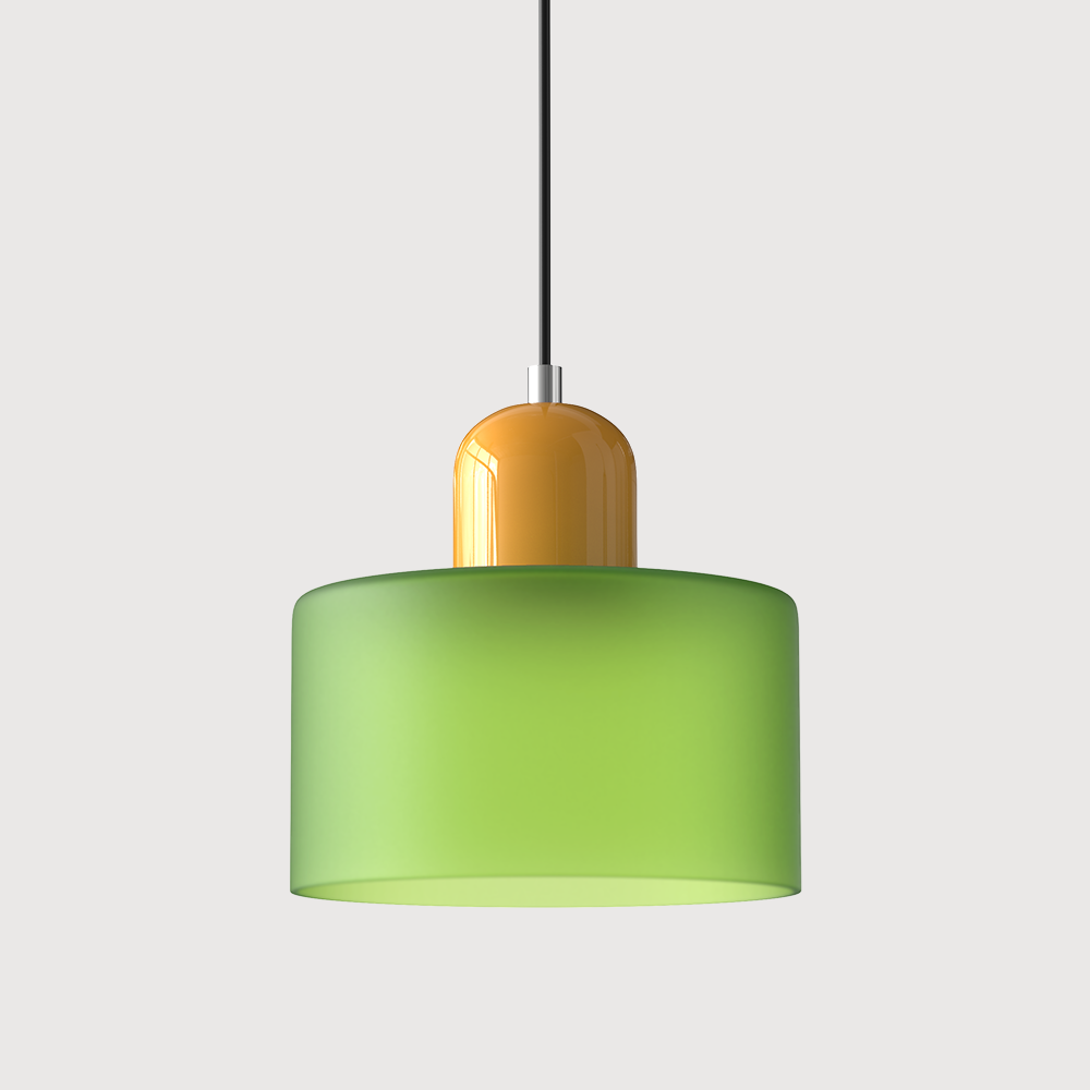 Chroma | Moderne Bauhaus Cilinder En Koepel Glas Hanglamp