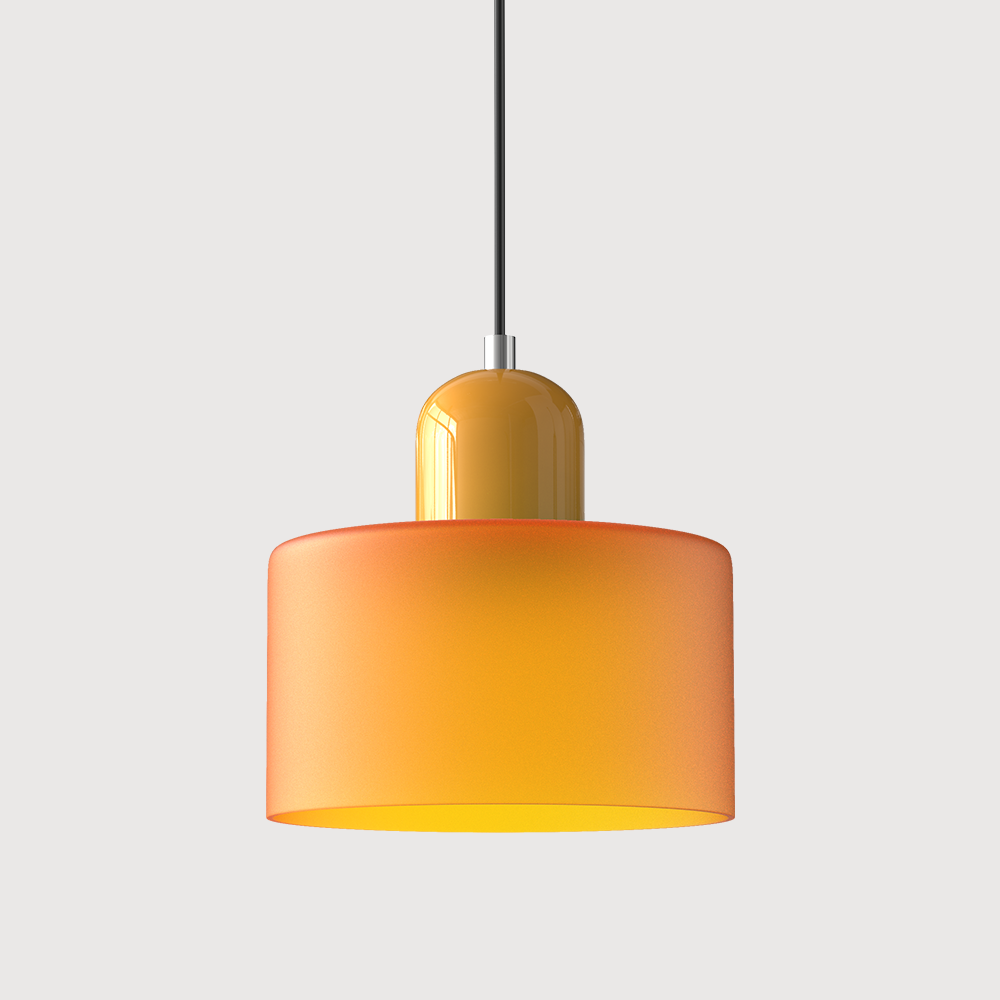 Chroma | Moderne Bauhaus Cilinder En Koepel Glas Hanglamp