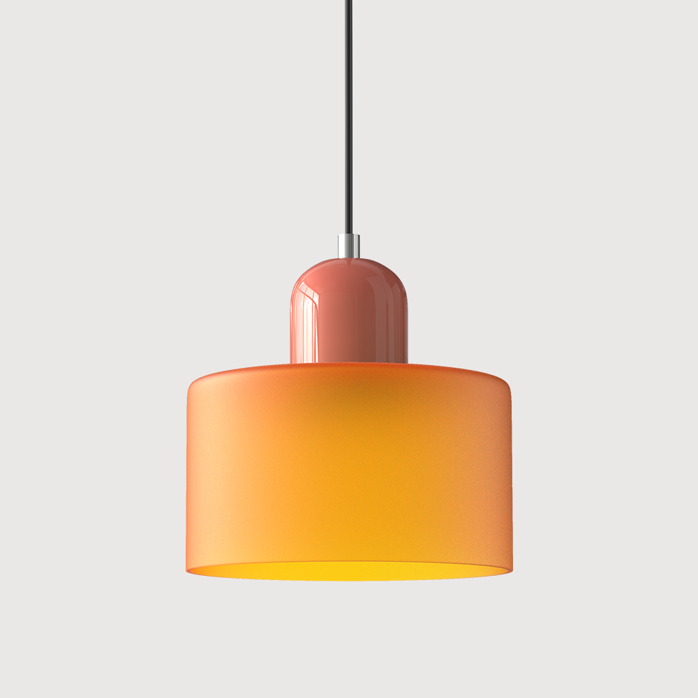 Chroma | Moderne Bauhaus Cilinder En Koepel Glas Hanglamp