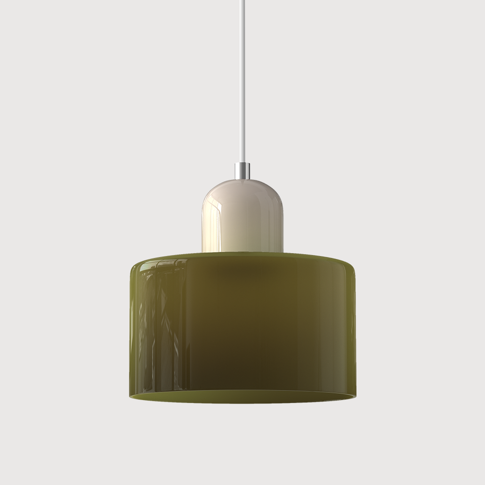 Chroma | Moderne Bauhaus Cilinder En Koepel Glas Hanglamp