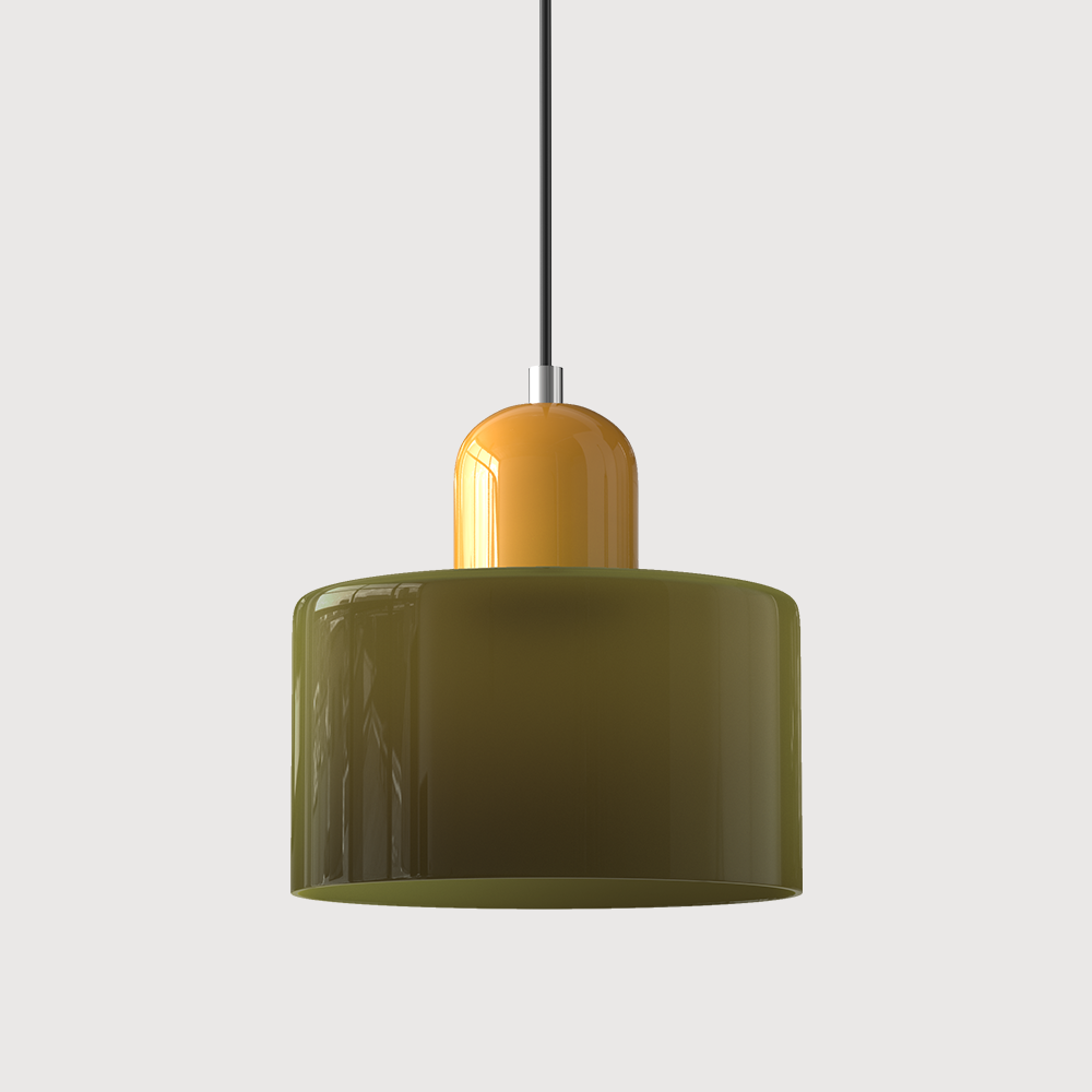 Chroma | Moderne Bauhaus Cilinder En Koepel Glas Hanglamp