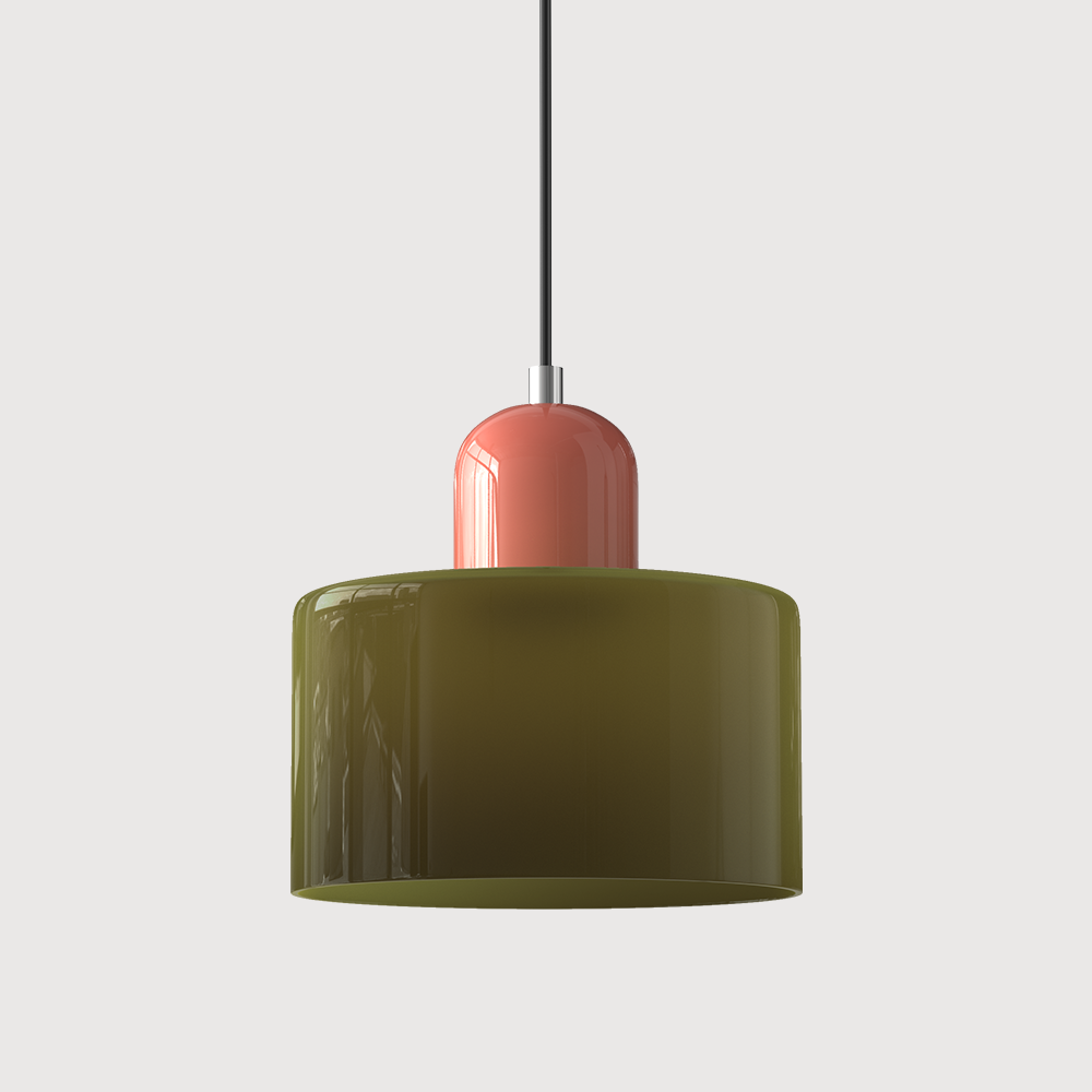 Chroma | Moderne Bauhaus Cilinder En Koepel Glas Hanglamp