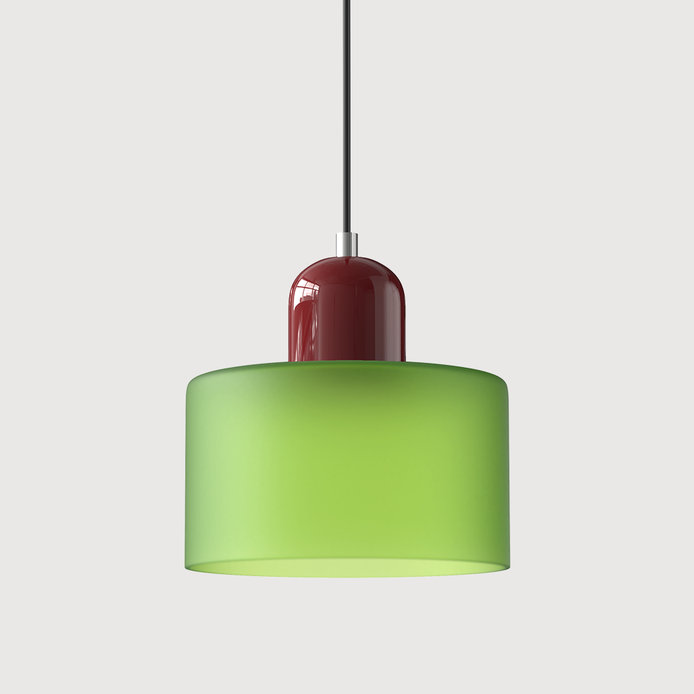 Chroma | Moderne Bauhaus Cilinder En Koepel Glas Hanglamp