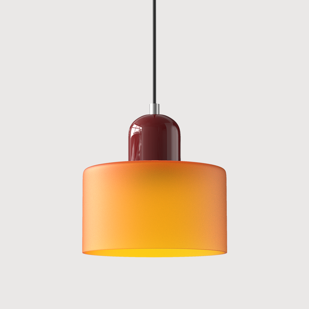 Chroma | Moderne Bauhaus Cilinder En Koepel Glas Hanglamp