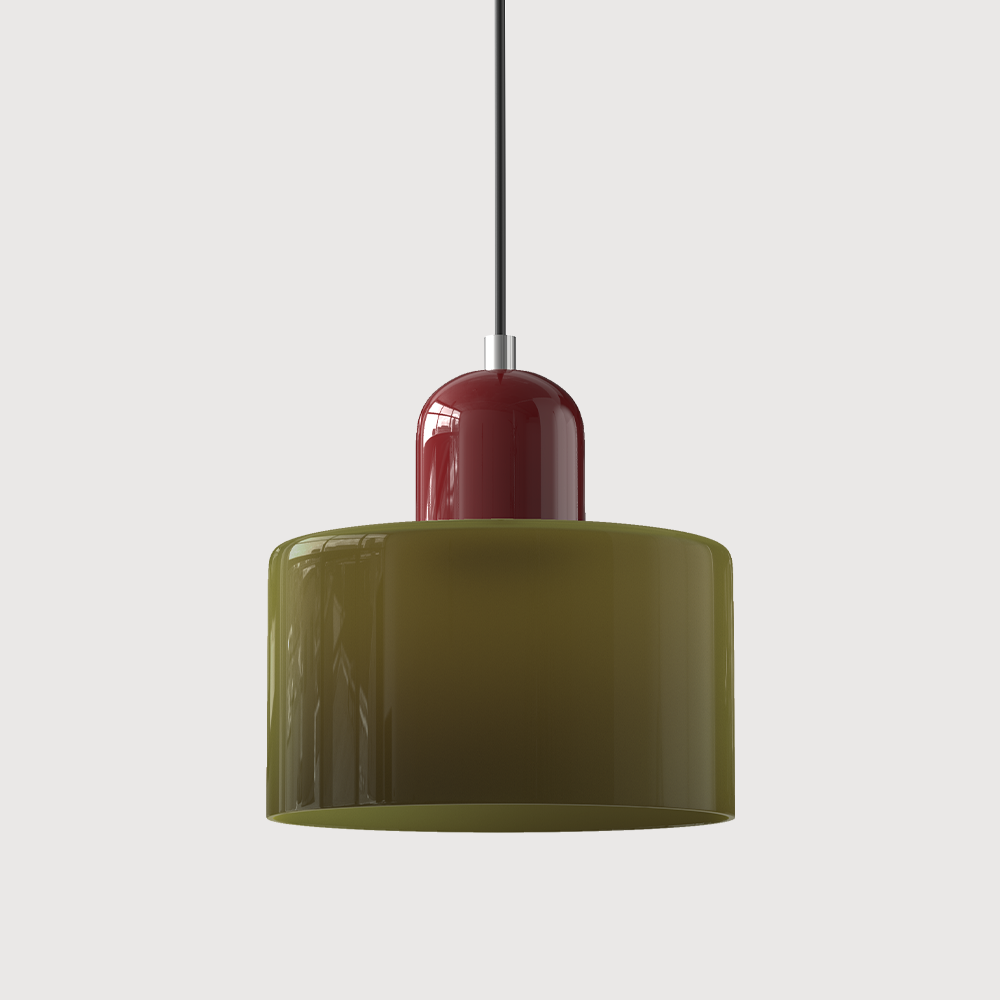 Chroma | Moderne Bauhaus Cilinder En Koepel Glas Hanglamp