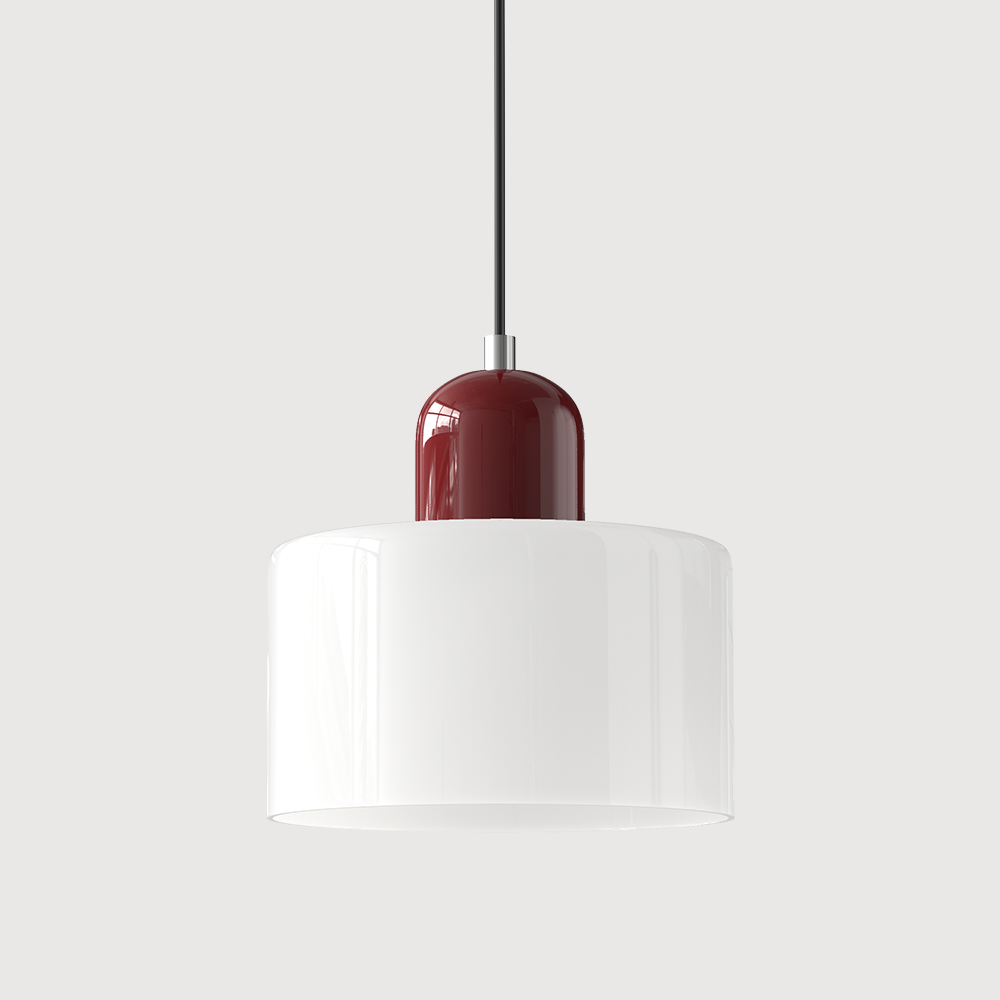 Chroma | Moderne Bauhaus Cilinder En Koepel Glas Hanglamp