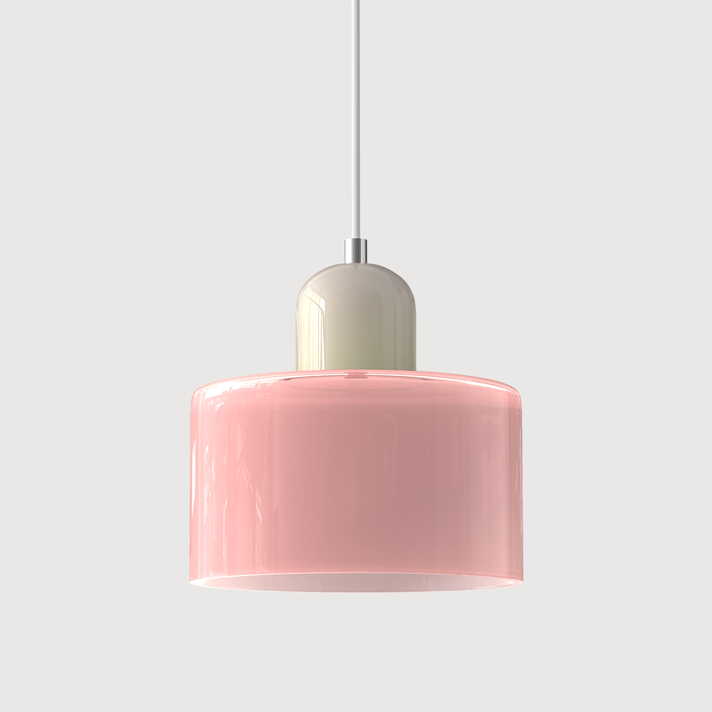 Chroma | Moderne Bauhaus Cilinder En Koepel Glas Hanglamp