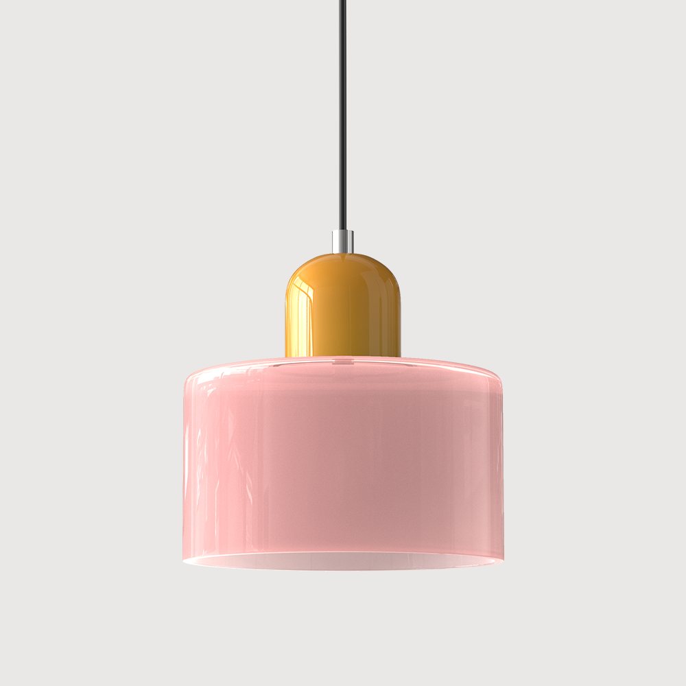 Chroma | Moderne Bauhaus Cilinder En Koepel Glas Hanglamp