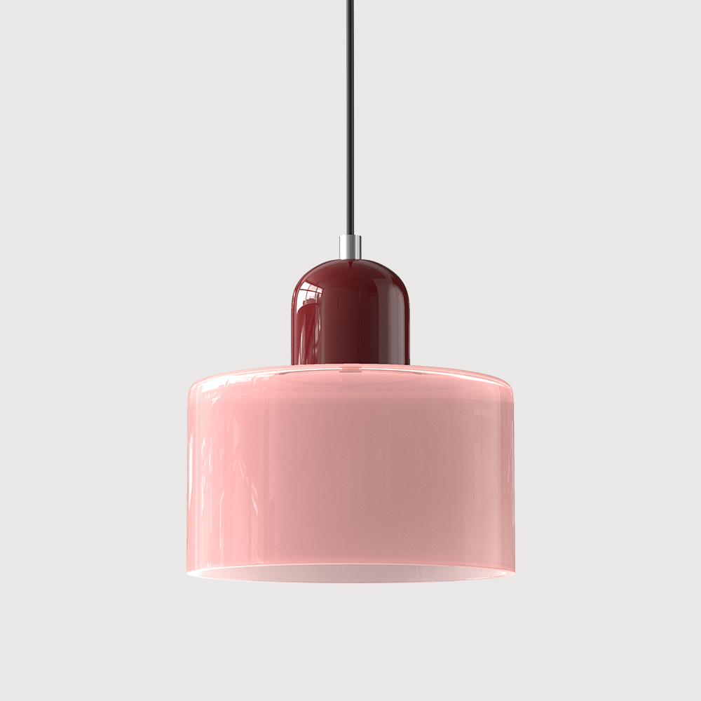 Chroma | Moderne Bauhaus Cilinder En Koepel Glas Hanglamp