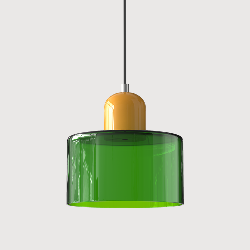 Chroma | Moderne Bauhaus Cilinder En Koepel Glas Hanglamp