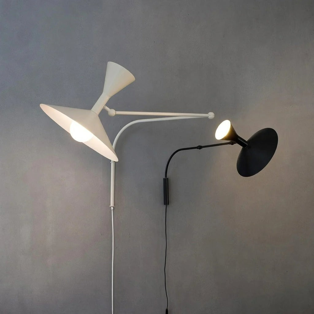 Elvinda | Sculpturale Verstelbare Aluminium Draaibare Wandlamp