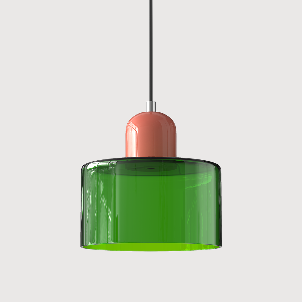 Chroma | Moderne Bauhaus Cilinder En Koepel Glas Hanglamp