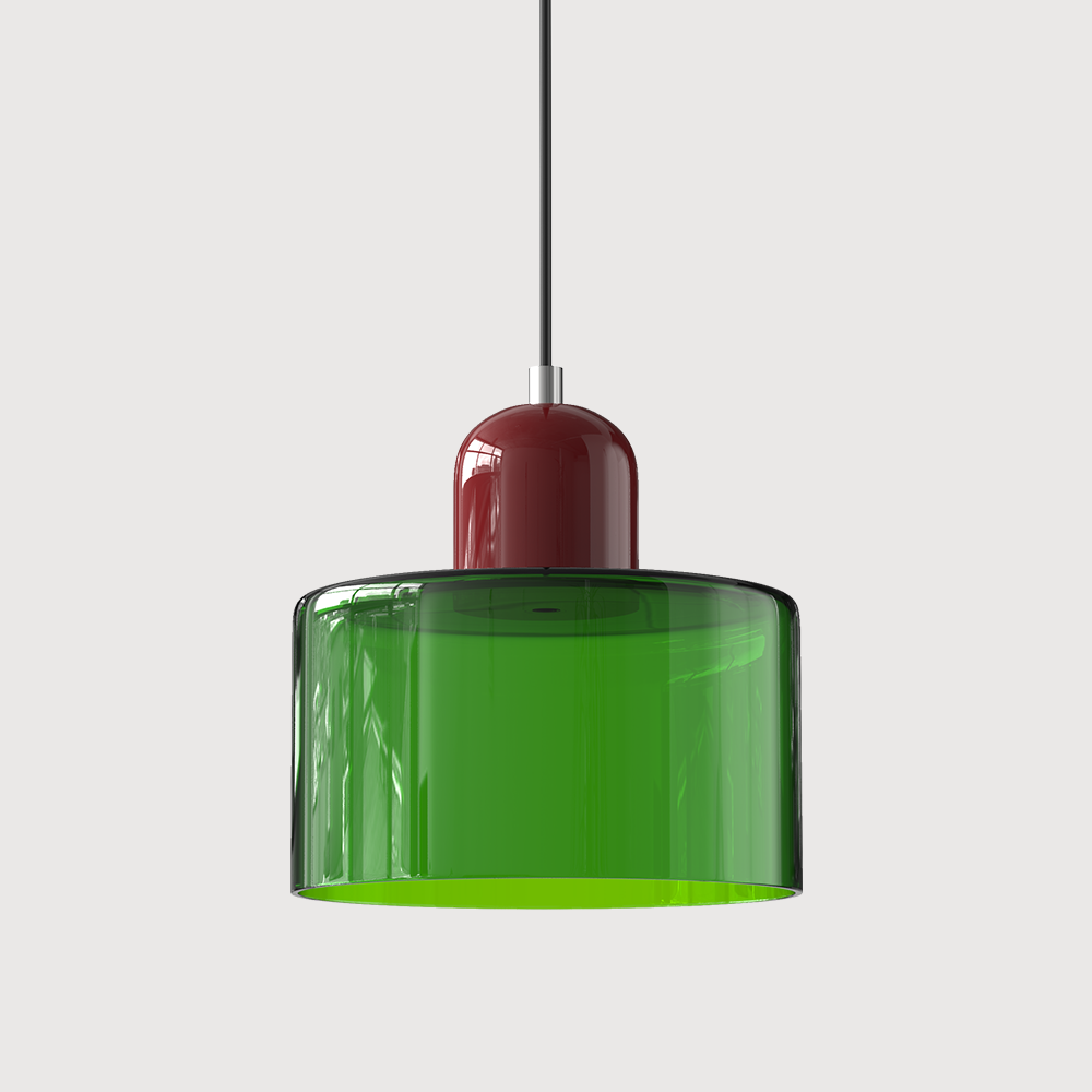 Chroma | Moderne Bauhaus Cilinder En Koepel Glas Hanglamp